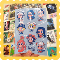 Image 1 of One Piece Sanpo Friends ✨ waterproof vinyl sticker sheet