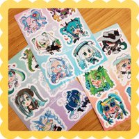 Image 1 of poke mikus ✨ waterproof vinyl sticker sheet