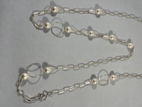 Image 3 of Long silver and pearl necklace