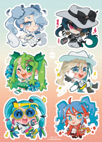 Image 3 of poke mikus ✨ waterproof vinyl sticker sheet