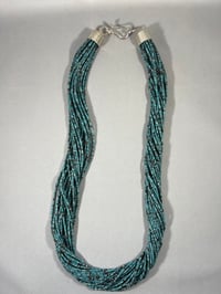 Image 1 of Multi strand authentic Hishi turquoise necklace
