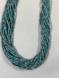 Image 4 of Multi strand authentic Hishi turquoise necklace