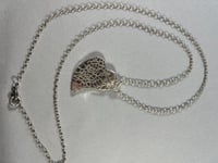 Image 3 of Silver heart pendant on silver chain