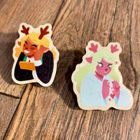 Image of noelle wooden pins