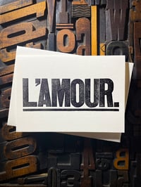 Image 3 of L'Amour / mono letterpress card