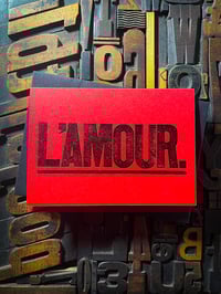 Image 5 of L'Amour / mono letterpress card