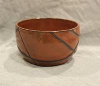 Image 1 of Medium Bowl - Orange on black clay