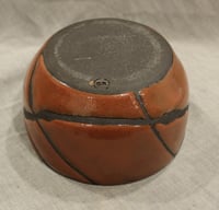 Image 4 of Medium Bowl - Orange on black clay