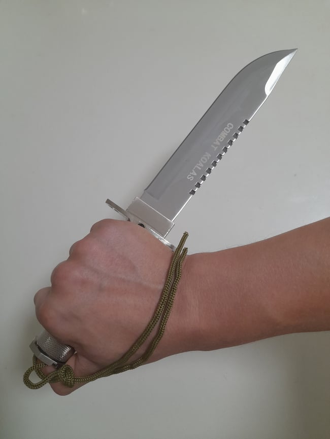 Large Survival Multifunctional Fixed Blade Knife Camping Outdoor Rambo Storage Handle