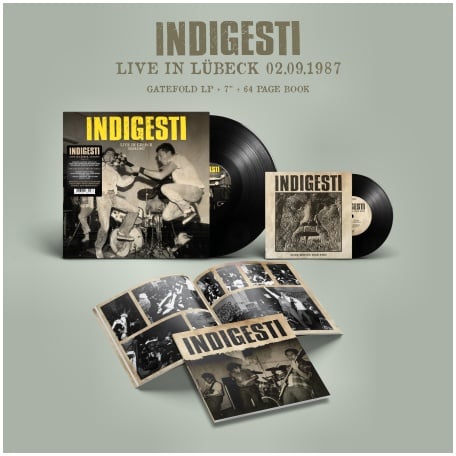 Image of INDIGESTI - "Live in Lübeck 2.9.1987" Lp+7"+ BOOK