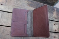 Image 1 of Full Grain Brown Leather Travel Wallet Passport Holder