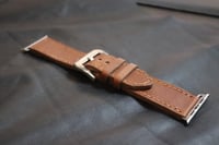 Image 1 of Full Grain Horween Leather Apple Watch Strap Band 24mm