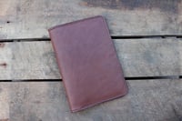 Image 2 of Full Grain Brown Leather Travel Wallet Passport Holder