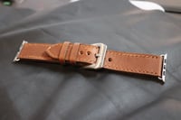 Image 3 of Full Grain Horween Leather Apple Watch Strap Band 24mm