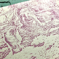Image 4 of Dude in Bath (Linoprint)