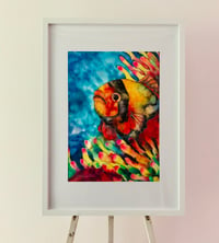 Image 1 of Original Silk Art on 100% Silk: 'Reef Colours' 