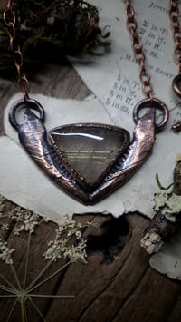 Image 1 of Jawbone and Quartz Amulet