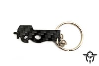 PS90 Tri-Rail Carbon Fiber Keychain