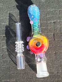 Image 3 of Rainbow Nectar Collector With Quartz Tip 