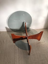 Image 3 of MESA DE CENTRO DE VIDRIO AHUMADO, AÑOS 70