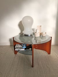 Image 1 of MESA DE CENTRO DE VIDRIO AHUMADO, AÑOS 70