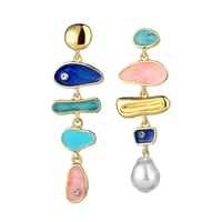 Image 3 of Amal Enamel Drop Earrings