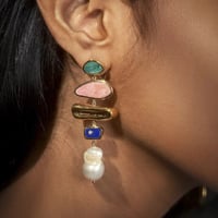 Image 1 of Amal Enamel Drop Earrings