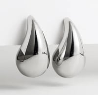 Image 1 of Classy Silver Tear Drop Earrings 