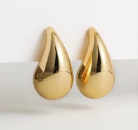 Image 1 of Classy Gold Tear Drop Earrings 