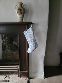 Image 1 of Blue & White Quilted Stocking