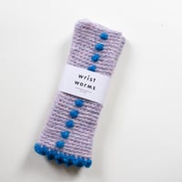 Image 1 of Wrist Worms, Chunky Lila melange & blue (unique)