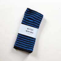 Image 1 of Wrist Worms, Striped, Blue & Black (unique)
