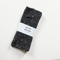 Image 1 of Wrist Worms, Acrylic, Dark Grey Neon Tweed M/L