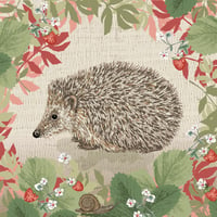 Image 3 of HAND DRAWN HEDGEHOG SIGNED ART PRINT