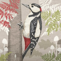 Image 2 of HAND DRAWN WOODPECKER SIGNED ART PRINT