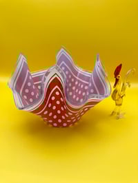 Red Polka Dot Handkerchief Vase