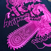 Image 1 of Chainsaw t-shirt NERA + ROSA (art by Spugna)
