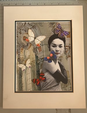 Image of Paper butterflies live forever. original, one of a kind collage