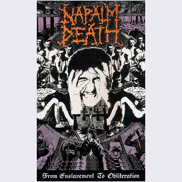 Image of Napalm Death " From Enslavement to Obliteration " Flag / Tapestry / Banner