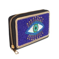 Image 3 of Blue Evil Eye Beaded Wallet