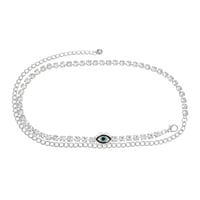 Image 2 of  Rhinestone Belt Silver Evil Eye Chain for Women