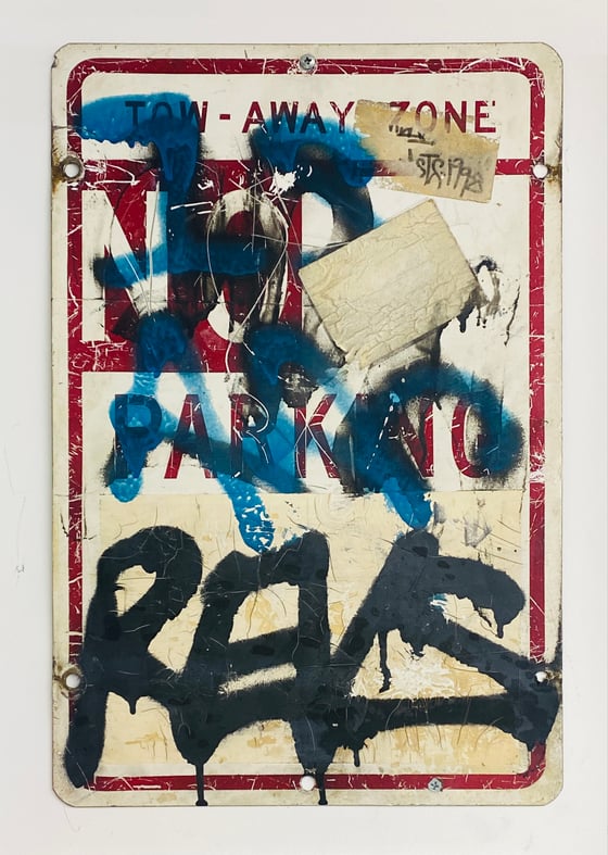 Image of REVS tag 1990's NYC No Parking Sign