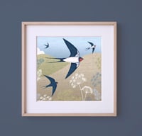 Image 1 of HAND DRAWN SWALLOW SIGNED ART PRINT