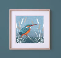 Image 1 of HAND DRAWN KINGFISHER SIGNED ART PRINT