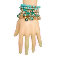 Image 1 of  Turquoise Luck and Protection Charm Bracelets