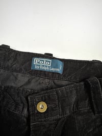 Image 3 of Polo Ralph Lauren 00’s Black Corduroy Cargo Pants 34