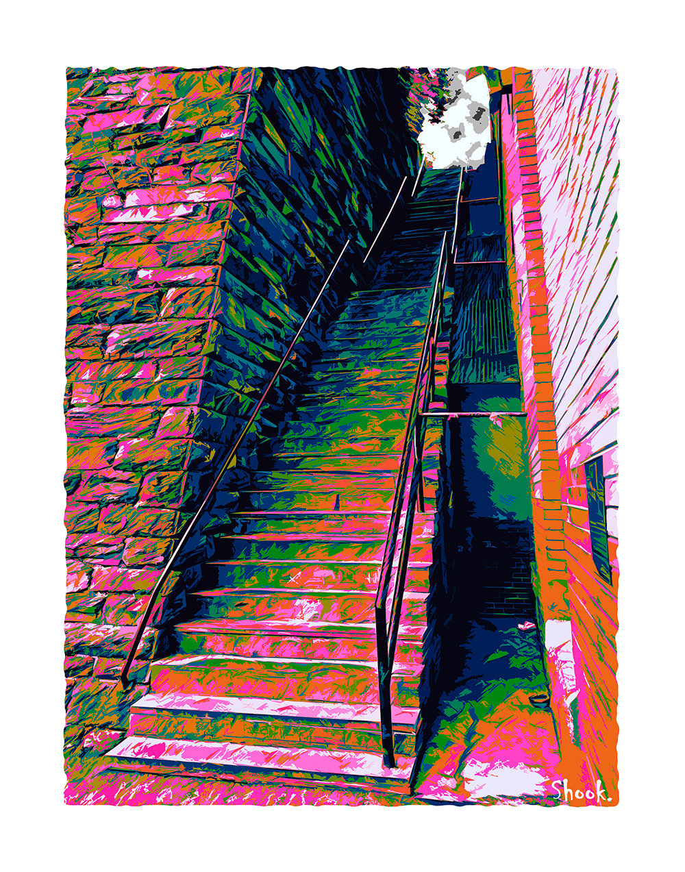 The Exorcist Stairs DC Art Print (Multi-size options)