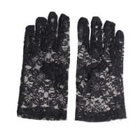 Image 2 of Black Short Lace Gloves