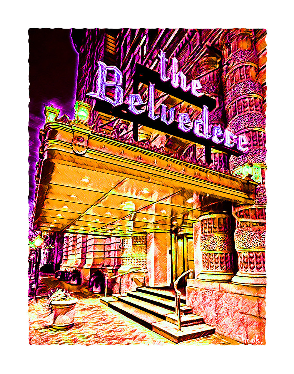 Belvedere Hotel, Baltimore MD Art Print (Multi-size options)