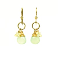 Image 1 of Seafoam Chalcedony Earrings 14kt Gold-filled Opal
